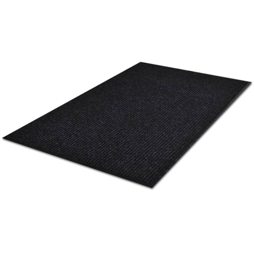 Juodas PVC durų kilimėlis, 90 x 120 cm цена и информация | Durų kilimėliai | pigu.lt