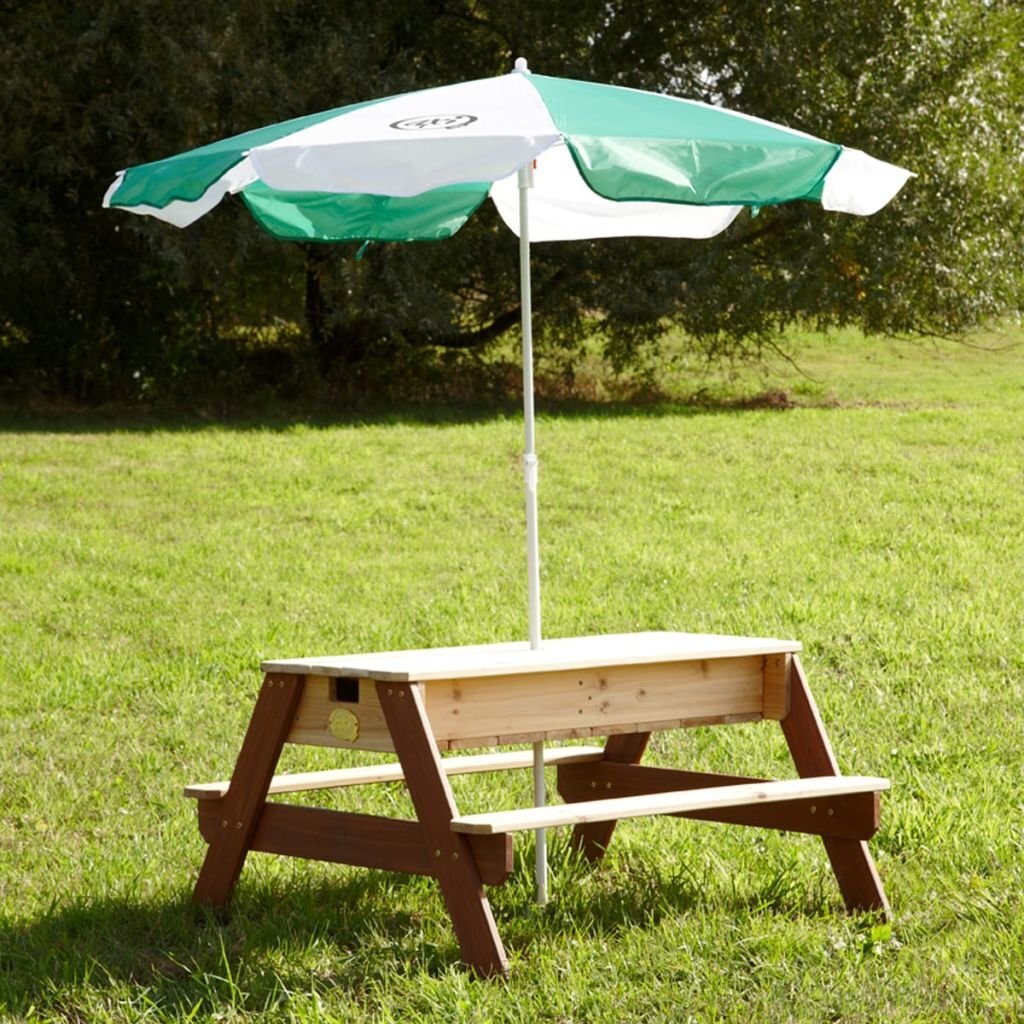 Axi stalas su skėčiu piknikui ant smėlio ar prie vandens цена и информация | Vaikiškos kėdutės ir staliukai | pigu.lt