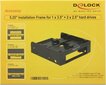 Delock 5.25″ Installation Frame for 1 x 3.5″ + 2 x 2.5″ hard drives (18000) kaina ir informacija | Komponentų priedai | pigu.lt