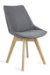 4-ių kėdžių komplektas Sande, pilkas kaina ir informacija | Virtuvės ir valgomojo kėdės | pigu.lt