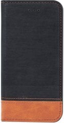 Blun мягкий тканевый чехол-книжка с магнетической фиксацией и со стендом для Samsung G955 Galaxy S8 Plus / S8+ Черный цена и информация | Чехлы для телефонов | pigu.lt