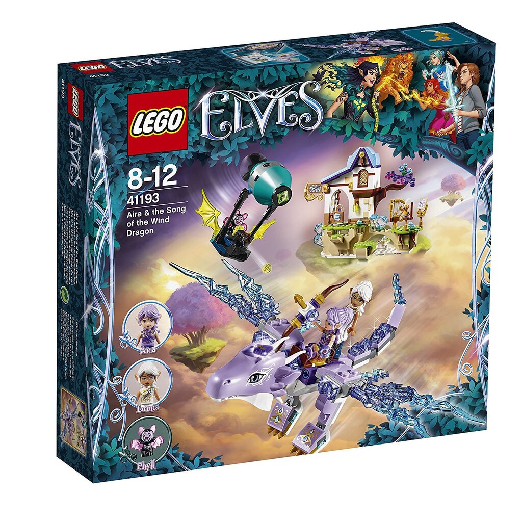 41193 LEGO® ELVES Aira ir drakonas, dainuojantis vėjas kaina ir informacija | Konstruktoriai ir kaladėlės | pigu.lt