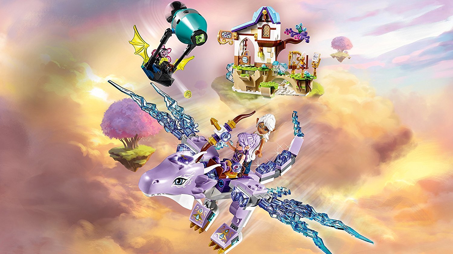 41193 LEGO® ELVES Aira ir drakonas, dainuojantis vėjas kaina ir informacija | Konstruktoriai ir kaladėlės | pigu.lt