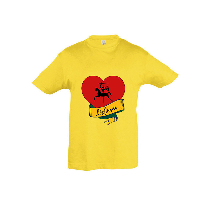 Vaikiški marškinėliai "Lietuvos širdis" kaina ir informacija | Originalūs marškinėliai | pigu.lt