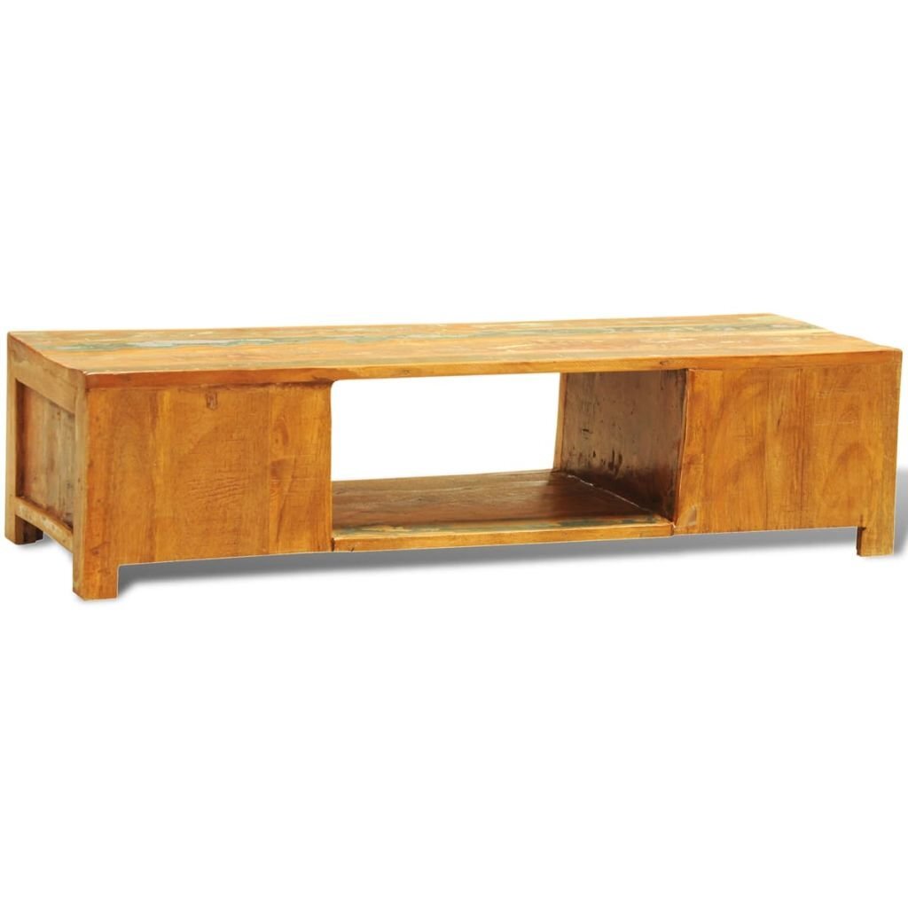 Vintažinė perdirbtos medienos TV spintelė, 2 durelės, senovinio st. kaina ir informacija | TV staliukai | pigu.lt