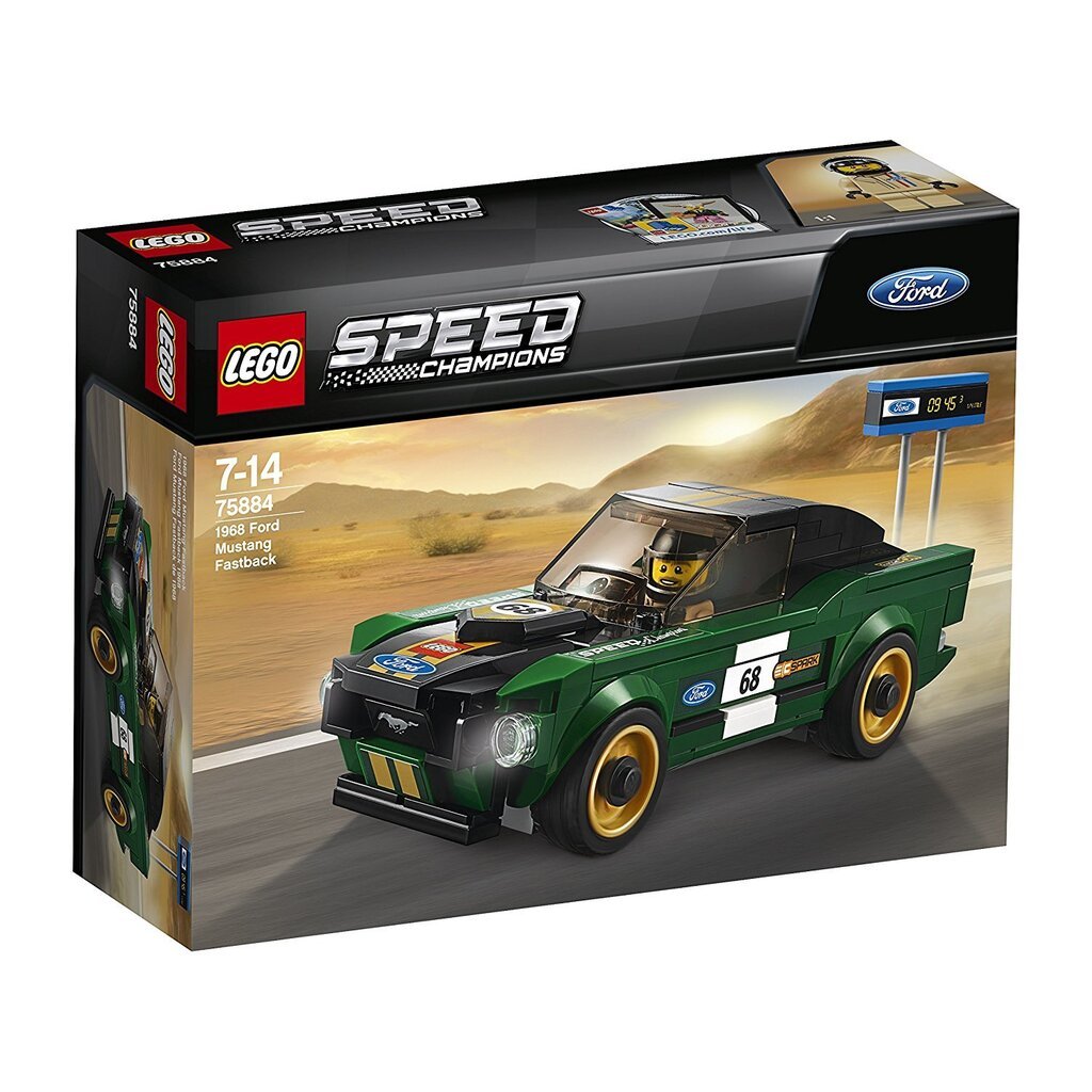 75884 LEGO® SPEED CHAMPIONS 1968 metų Ford Mustang Fastback цена и информация | Konstruktoriai ir kaladėlės | pigu.lt