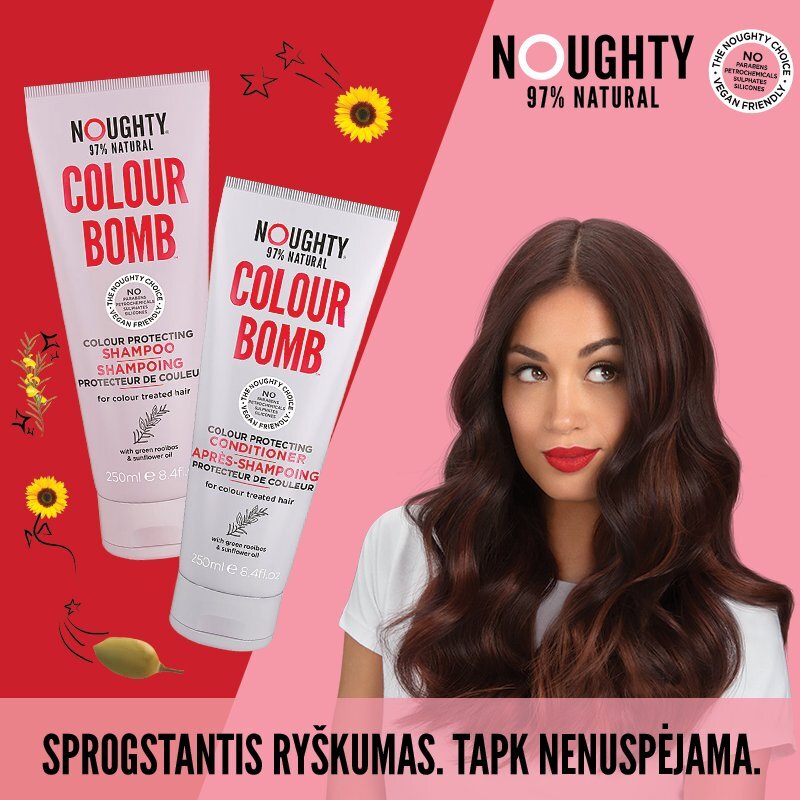 Dažytų plaukų spalvą apsaugantis šampūnas NOUGHTY "Colour Bomb", 250 ml цена и информация | Šampūnai | pigu.lt