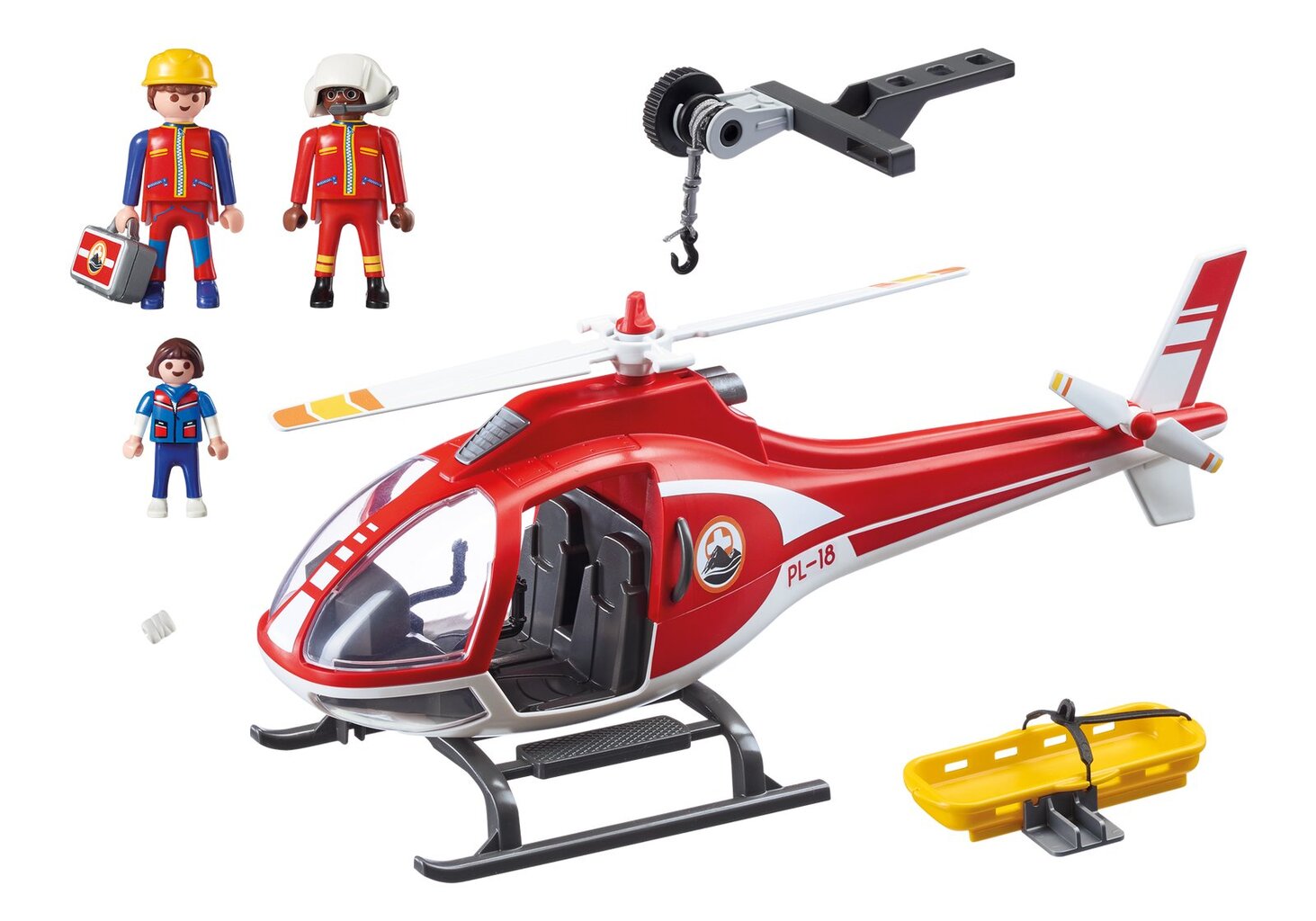 9127 PLAYMOBIL® Action, Kalnų gelbėtojų sraigtasparnis kaina ir informacija | Konstruktoriai ir kaladėlės | pigu.lt