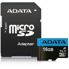 Atminties kortelė ADATA Premier R85 / W25 microSDHC 16GB, UHS-I U1, A1, klasė 10 + adapteris kaina ir informacija | Atminties kortelės telefonams | pigu.lt