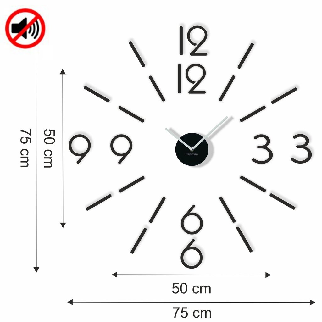 Sieninis laikrodis Žavesys 4 50-75cm kaina ir informacija | Laikrodžiai | pigu.lt