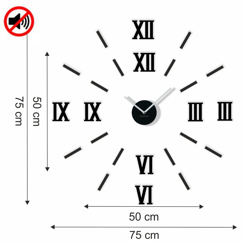 Sieninis laikrodis Žavesys 3 50-75cm kaina ir informacija | Laikrodžiai | pigu.lt