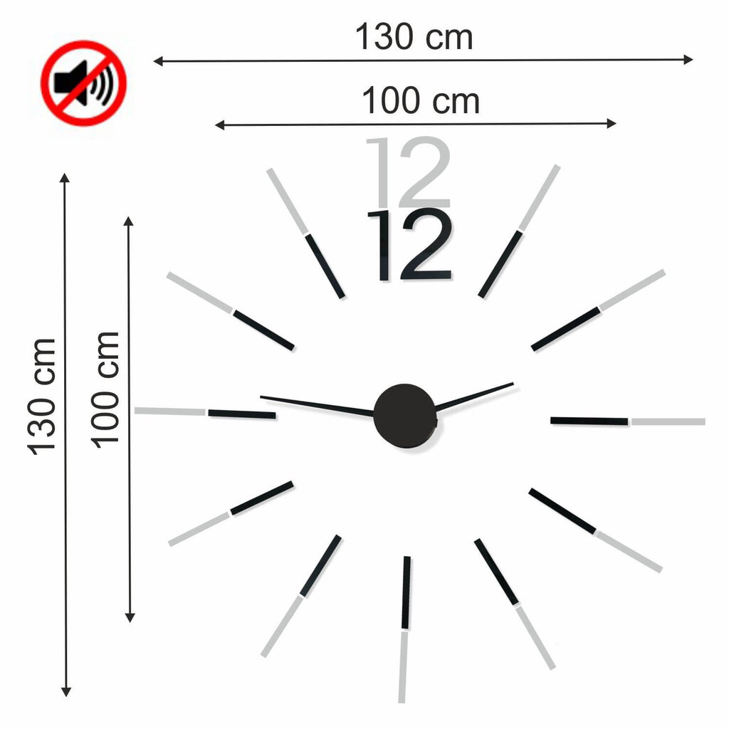 Sieninis laikrodis Žavesys 2 100-130cm цена и информация | Laikrodžiai | pigu.lt