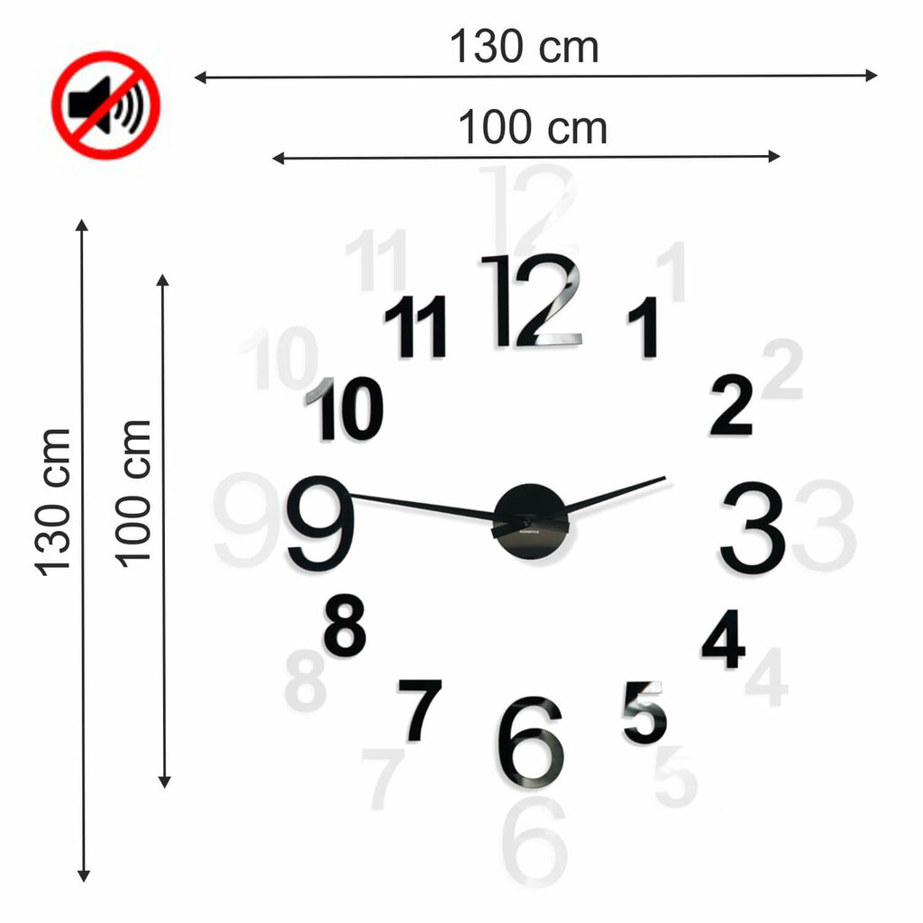 Sieninis laikrodis Žavesys 1a 100-130cm kaina ir informacija | Laikrodžiai | pigu.lt