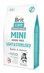 Brit Care Mini Light & Sterilised полноценный корм для собак 2кг цена и информация | Сухой корм для собак | pigu.lt