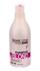 Šampūnas šviesiems plaukams Stapiz Sleek Line Blush Blond 300 ml kaina ir informacija | Šampūnai | pigu.lt