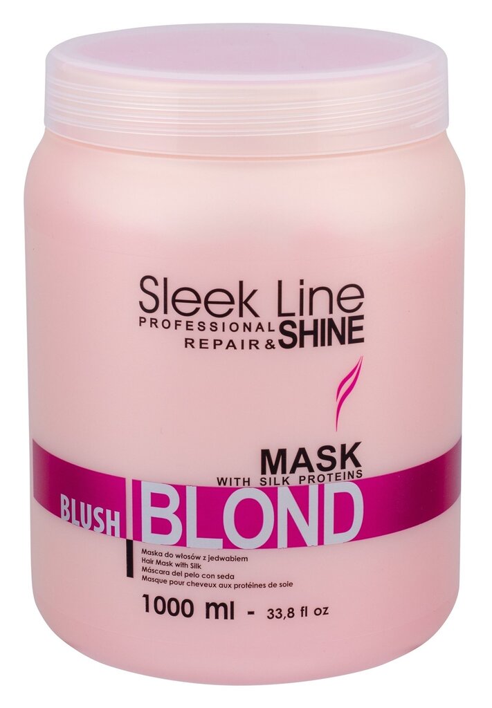 Atkuriamoji plaukų kaukė Stapiz Sleek Line Blush Blond 1000 ml kaina ir informacija | Priemonės plaukų stiprinimui | pigu.lt