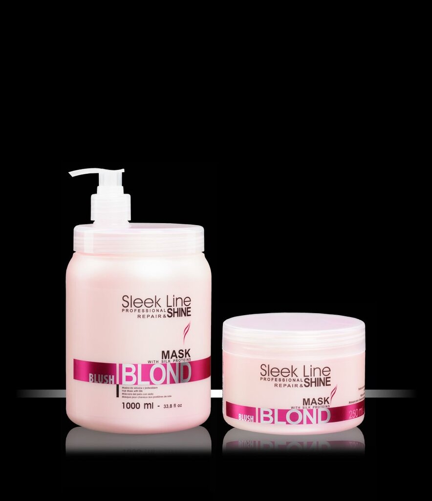 Atkuriamoji plaukų kaukė Stapiz Sleek Line Blush Blond 1000 ml kaina ir informacija | Priemonės plaukų stiprinimui | pigu.lt