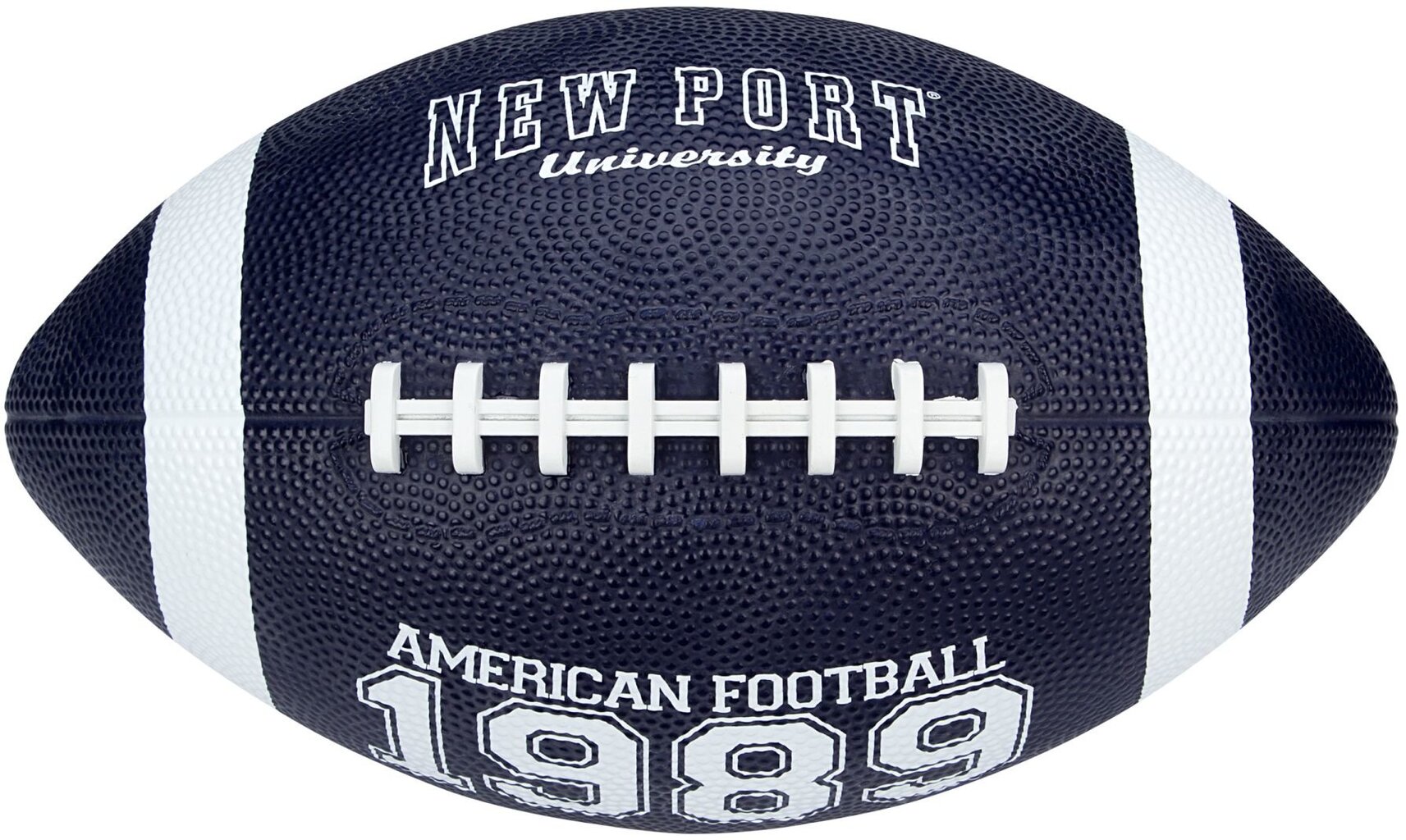 Amerikietiško futbolo kamuolys New Port 16RJ, 28 cm, mėlynas/baltas цена и информация | Futbolo kamuoliai | pigu.lt