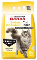Цементирующий песок Super Benek 5 L, запах хвои цена и информация | Наполнители для кошачьих туалетов | pigu.lt