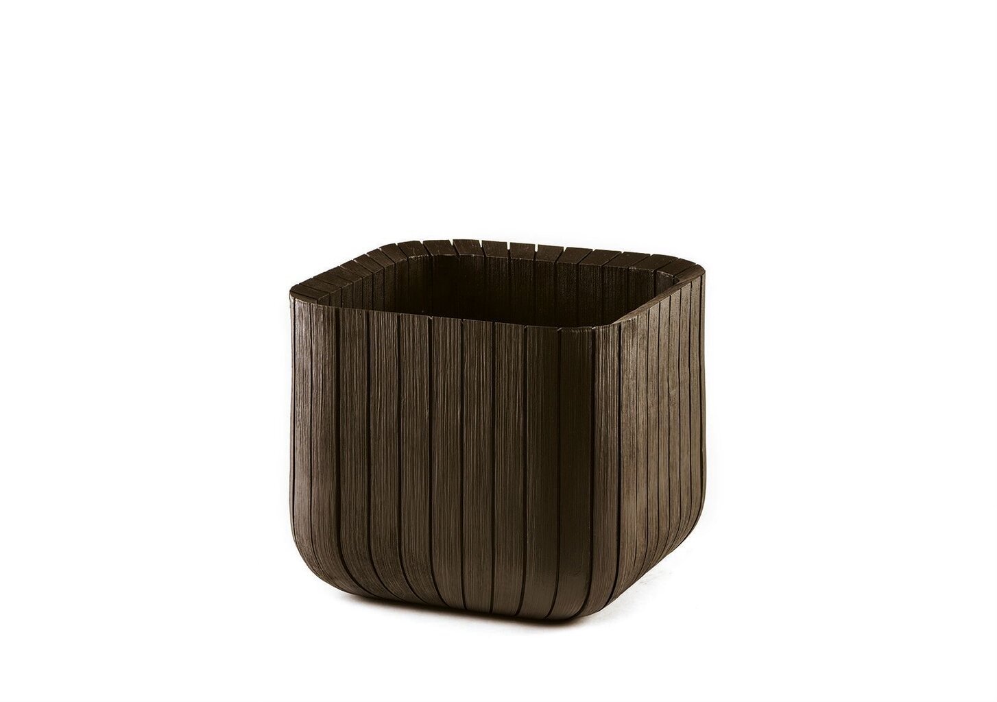 Keter vazonas Cube Planter, 50,5 l, rudas kaina ir informacija | Vazonai | pigu.lt