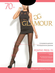 Колготки для женщин GLAMOUR Positive Press 70 DEN, шоколад цена и информация | Колготки | pigu.lt