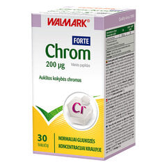 Maisto papildas Chrom Forte 200 mcg, 30 tablečių kaina ir informacija | Vitaminai, maisto papildai, preparatai grožiui | pigu.lt