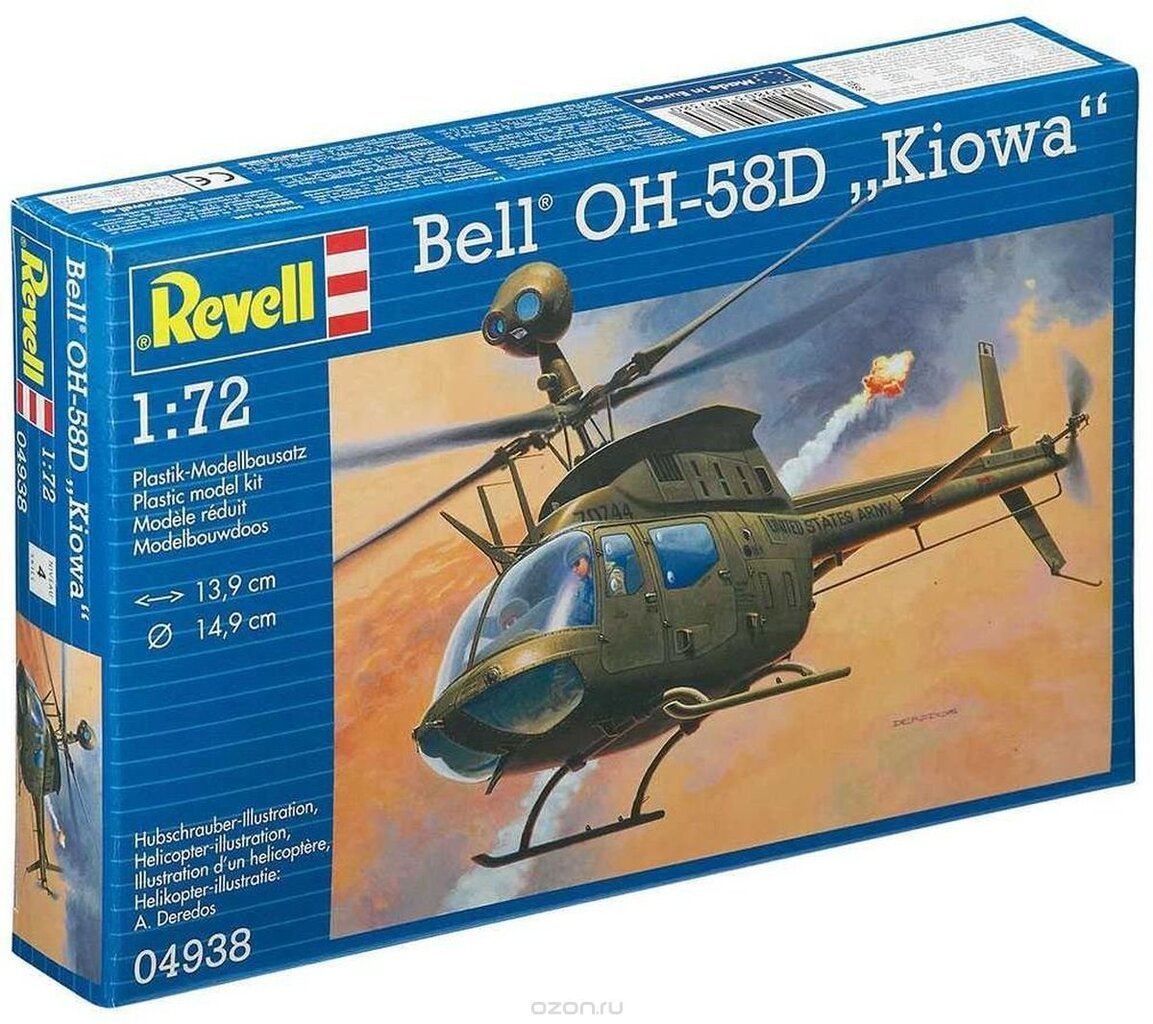 Sraigtasparnio modelis Revell 04938, Bell OH-58 Kiowa kaina ir informacija | Konstruktoriai ir kaladėlės | pigu.lt