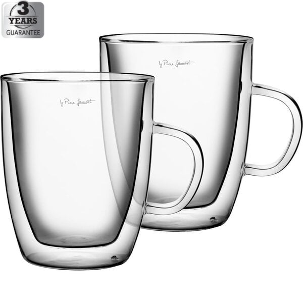 LAMART Vaso dvigubo stiklo arbatos puodeliai, 420 ml, 2 vnt kaina | pigu.lt