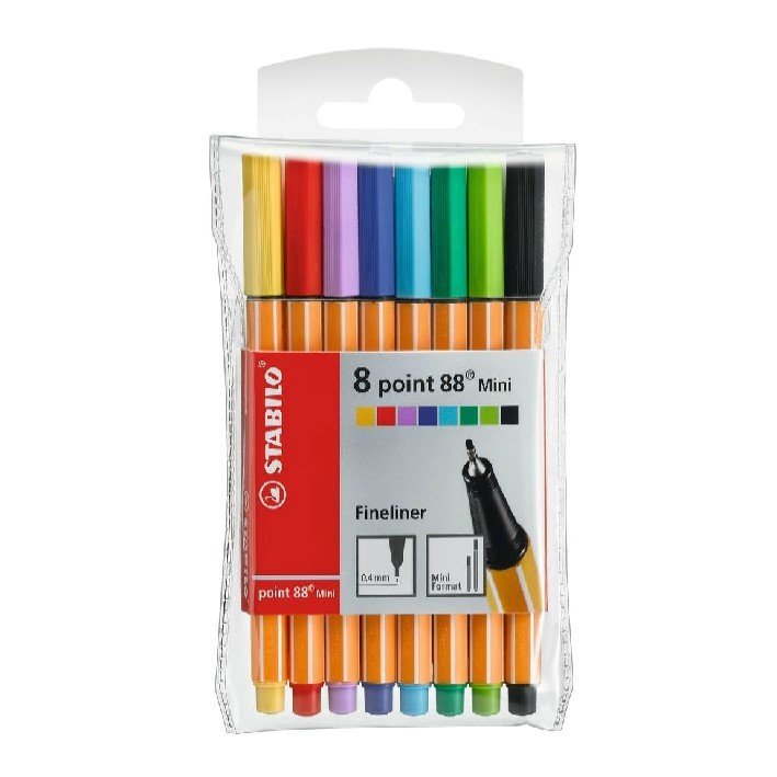 Rašikliai Stabilo POINT 88 mini 8 spalvų kaina ir informacija | Piešimo, tapybos, lipdymo reikmenys | pigu.lt