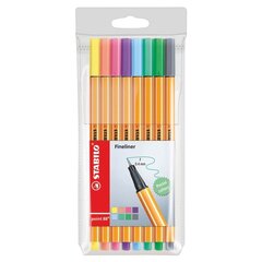 Kapiliarinių rašiklių rinkinys STABILO POINT 88, 8 spalvos (pastelinės) kaina ir informacija | Piešimo, tapybos, lipdymo reikmenys | pigu.lt