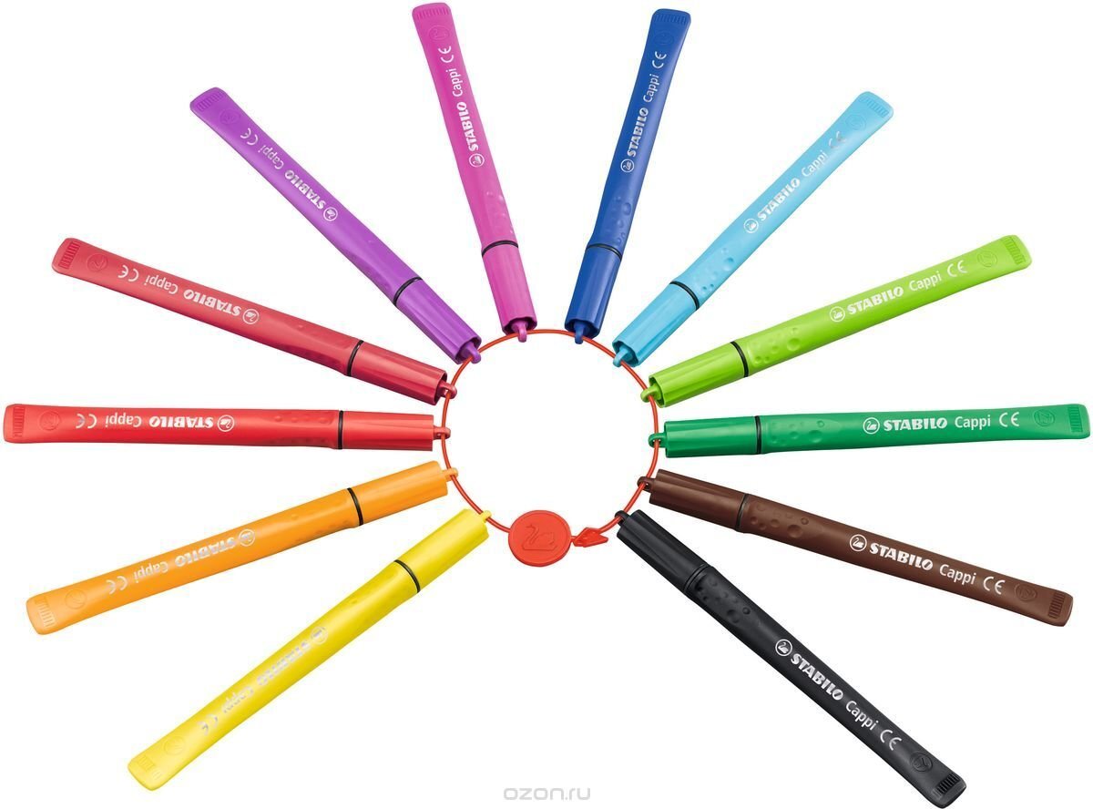 Flomasteriai Stabilo Cappi, 12 spalvų цена и информация | Piešimo, tapybos, lipdymo reikmenys | pigu.lt