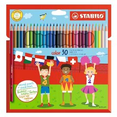 Spalvoti pieštukai Stabilo Color 30 spalvų kaina ir informacija | Piešimo, tapybos, lipdymo reikmenys | pigu.lt
