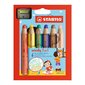 Spalvoti pieštukai Stabilo Woody 6 spalvos + drožtukas kaina ir informacija | Piešimo, tapybos, lipdymo reikmenys | pigu.lt