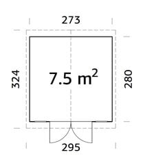 Sodo namelis Atokvėpis 4IQ, 273x280 cm, rudas цена и информация | Садовые сараи, дровницы | pigu.lt