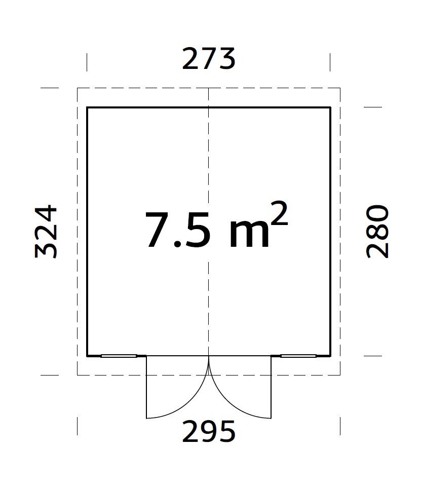 Sodo namelis Atokvėpis 4IQ, 273x280 cm, rudas kaina ir informacija | Sodo nameliai, malkinės, pastogės | pigu.lt