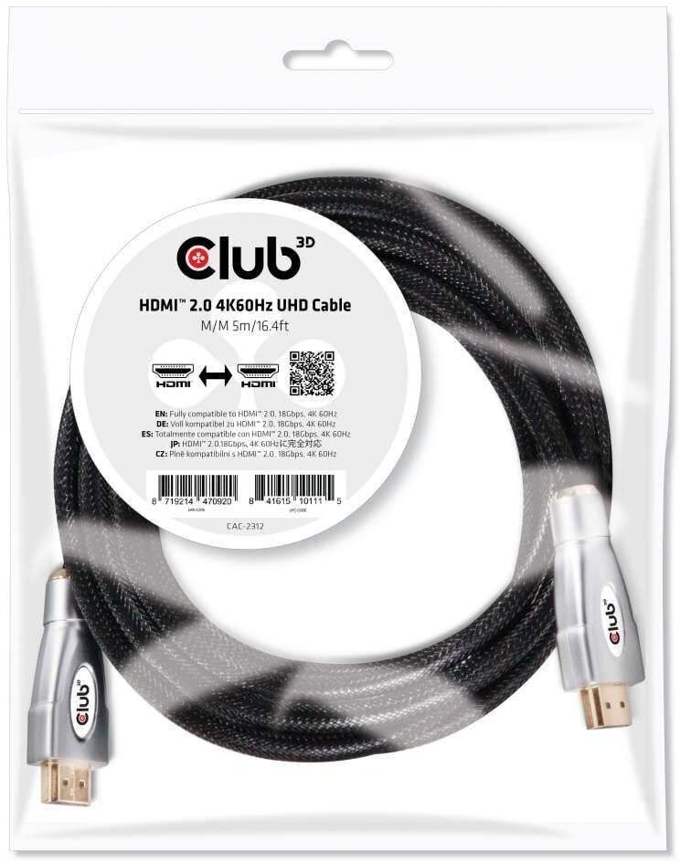 Club 3D, HDMI, 5 m kaina ir informacija | Kabeliai ir laidai | pigu.lt