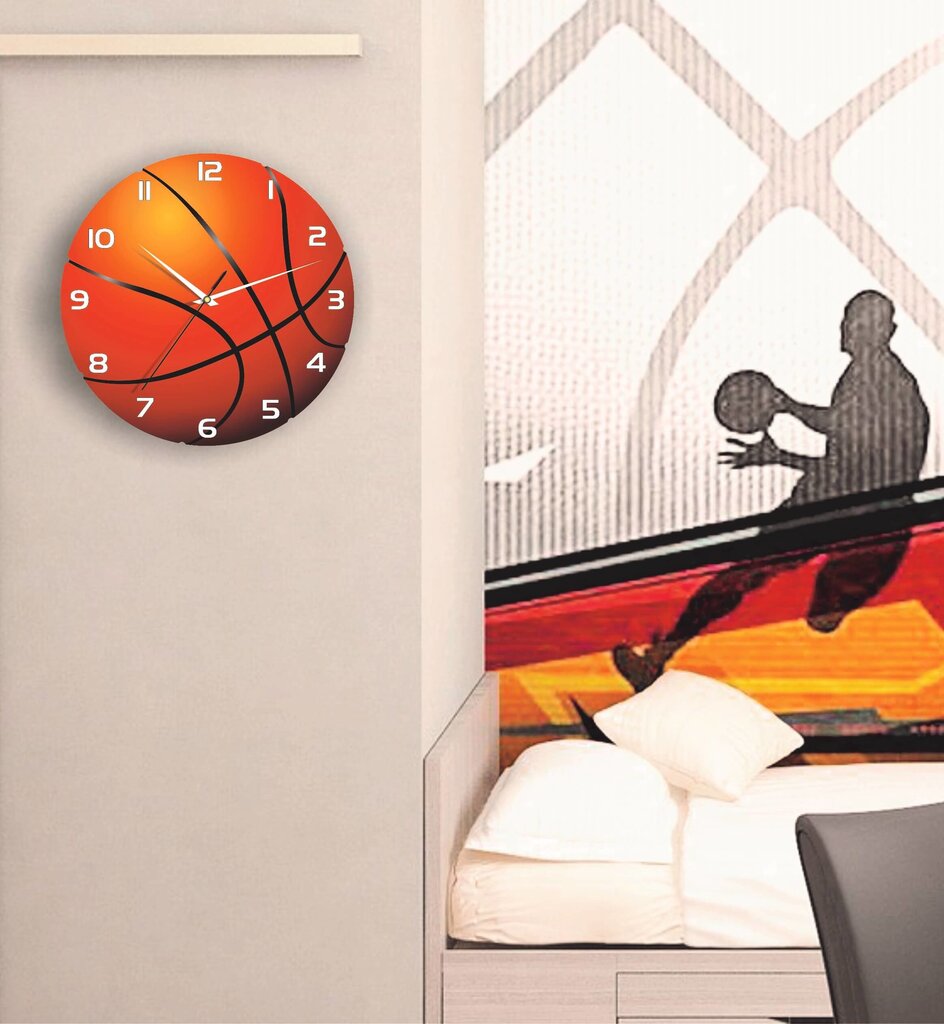 Sieninis laikrodis Krepšinio kamuolys kaina ir informacija | Laikrodžiai | pigu.lt