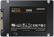 Samsung 860 EVO 250GB SATA3 (MZ-76E250B/EU) kaina ir informacija | Vidiniai kietieji diskai (HDD, SSD, Hybrid) | pigu.lt