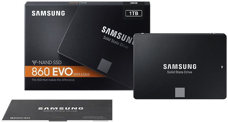 Samsung 860 EVO 1TB SATA3 (MZ-76E1T0B/EU) цена и информация | Vidiniai kietieji diskai (HDD, SSD, Hybrid) | pigu.lt