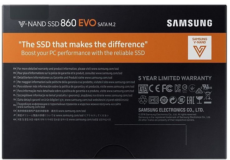 Samsung 860 EVO 250GB SATA3 (MZ-N6E250BW) kaina ir informacija | Vidiniai kietieji diskai (HDD, SSD, Hybrid) | pigu.lt