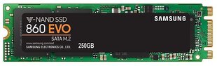 Samsung 860 EVO 250GB SATA3 (MZ-N6E250BW) kaina ir informacija | Vidiniai kietieji diskai (HDD, SSD, Hybrid) | pigu.lt