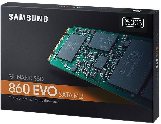 Samsung 860 EVO 250GB SATA3 (MZ-N6E250BW) цена и информация | Vidiniai kietieji diskai (HDD, SSD, Hybrid) | pigu.lt