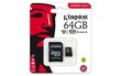 Kingston SDCS/64GB цена и информация | Atminties kortelės telefonams | pigu.lt