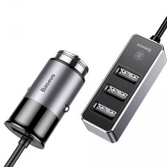 Автомобильное зарядное устройство Baseus, 4 разъема USB и быстрая зарядка цена и информация | Зарядные устройства для телефонов | pigu.lt