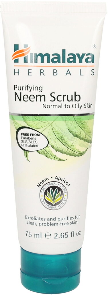 Žolelių pagrindo veido šveitiklis Himalaya Herbals Purifying Neem Scrub 75 ml kaina ir informacija | Veido prausikliai, valikliai | pigu.lt