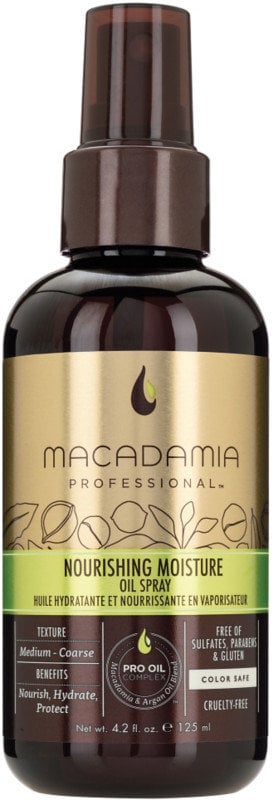 Purškiamas plaukų aliejus Macadamia Professional Nourishing Moisture 125 ml kaina ir informacija | Priemonės plaukų stiprinimui | pigu.lt