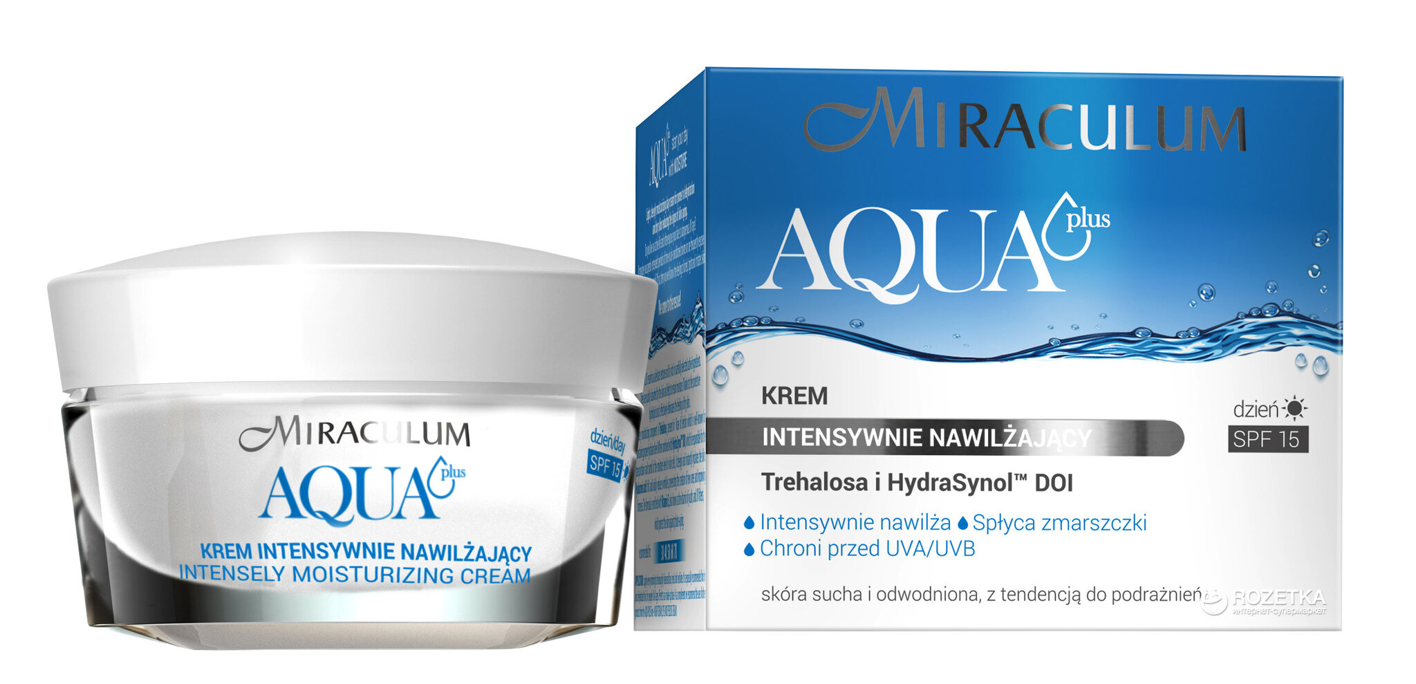 Intensyviai drėkinantis dieninis veido kremas Miraculum Aqua Plus SPF15 50 ml цена и информация | Veido kremai | pigu.lt