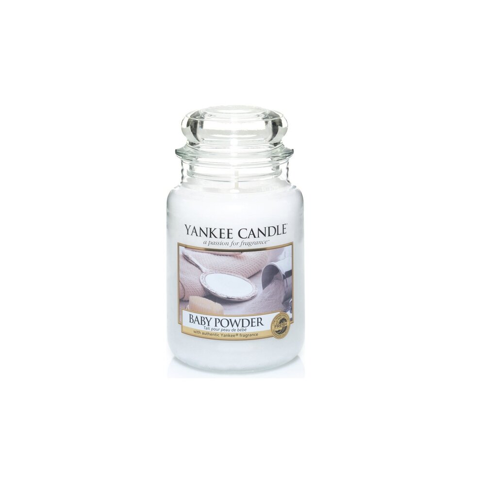 Yankee Candle '' Baby Powder'' didelė 623g цена и информация | Žvakės, Žvakidės | pigu.lt