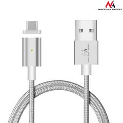 Магнитный кабель USB Type-C серебристый Maclean Energy MCE178 цена и информация | Кабели и провода | pigu.lt