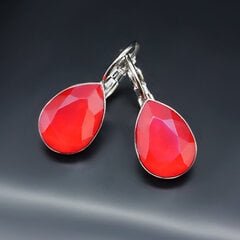 Серьги "Кристальная Капля (Royal Red)" с кристаллами Swarovski™ цена и информация | Серьги | pigu.lt